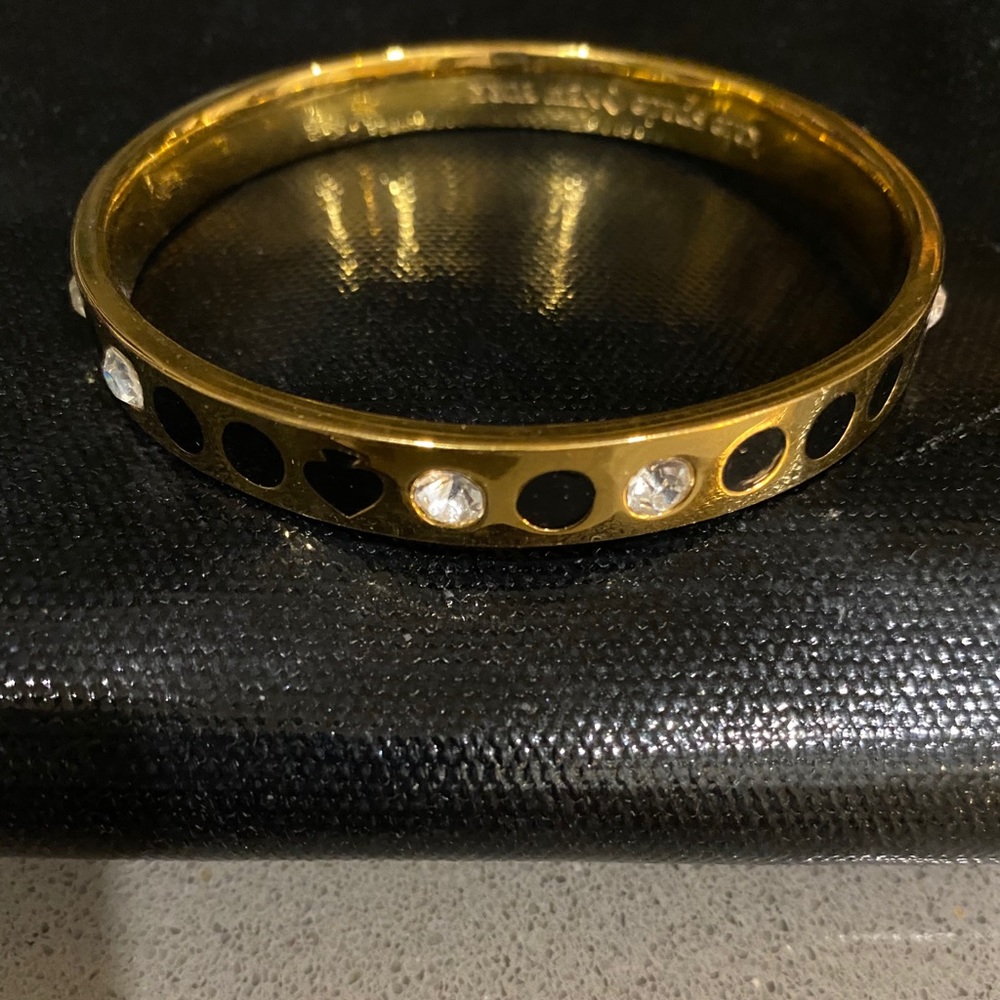 Kate Spade bangle black with gold accents